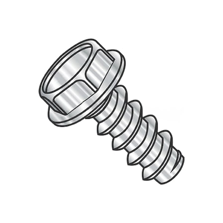 Usa Industrials Self-Drilling Screw, #8-18 x 1/2", Plain 18-8 Stainless Steel Flange Hex Head External Hex Drive BULK-SCRW-14292